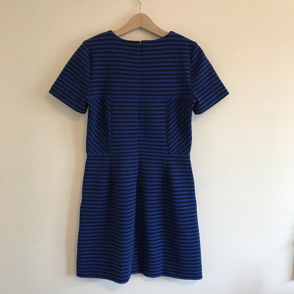 Madewell Gallerist Ponte Dress Blue Stripe - Picture 7 of 9